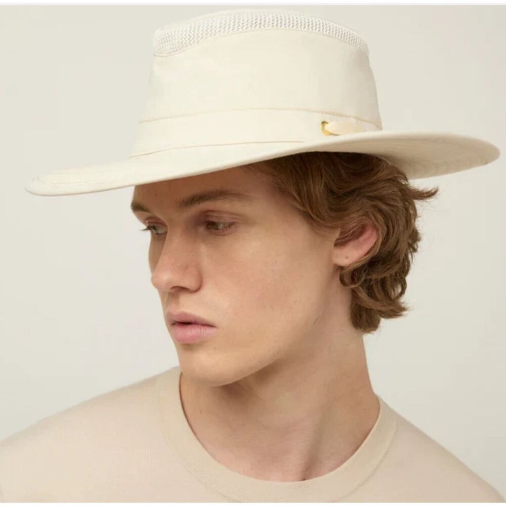 New Tilley LTM6 AIRFLO Sun Hat 7 1/4 58cm Medium Light Stone MSRP$99 - Picture 3 of 17